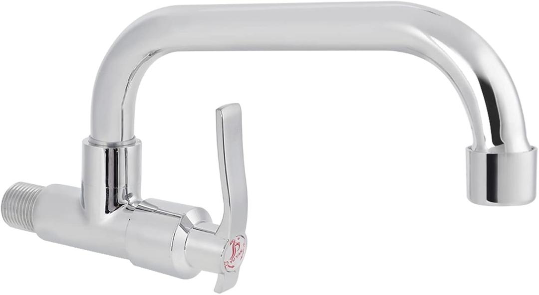 Wall Mounted Kitchen Faucet, Single Cold Water Tap, G1/2in Connection, 20cm Length, LQ-3093 Model, for Home Kitchen Sink Use