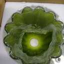 FULEN Battery Operated Wall Sconce with Green Tulip Glass Lampshade Wireless Sconces 10000mAh Rechargeable Battery Powered Wall Light with Remote Control for Vintage Decor Bedside Bedroom Livingroom