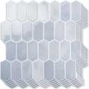 Art3d 10-Sheet Heavy-Duty Peel and Stick Backsplash, Self-Adhesive Vinyl Wall Tiles for Kitchen Countertop Bathroom, Light Blue (12 x 12 Inch)