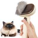 Aumuca Cat Brushes for Indoor Cats Dog Hair Brush for Shedding Long or Short Haired Cats Grooming Deshedding Brush for Dog Kitten Horse Massage Removes Loose Fur, Brown
