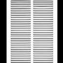 HVAC Premium 10'' x 18'' [Duct Opening] Flat Stamped Steel Return Air Grille - Sidewall and Ceiling - HVAC Vent Duct Cover - White [Outer Dimensions: 11.75''w X 19.75''h]