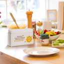 FEXIA Acrylic Napkin Holder Paper Towel Holder for Bathroom Kitchen and Dining Room, Paper Towel Dispenser Modern Dining Table Centerpiece Decor with Sun Design and Inspiring Slogans