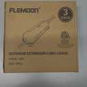 Flemoon [1 Pack] Outdoor Extension Cord Safety Cover with Waterproof Seal, Weatherproof Electrical Connection Box to Protect Outdoor Outlet, Plug, Socket, Christmas Holiday Decoration Light, Black