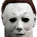Michael Myers Mask,Halloween Horror Masquerade Cosplay Party Mask, MyersCostume Accessory for Cosplay (White)
