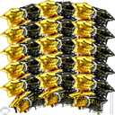 Arrowbash 24 Pcs Black and Gold Graduation Cap Balloon 32 Inches Congrats Graduation Hat Foil Balloons for Class of 2026 Grad Party Decorations Supplies
