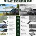10 x 6.56 FT Portable Camping Awning for SUV