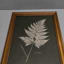 Bzstyleart Vintage Wall Art Decor Bedroom,Vintage Gold Framed Artwork,Fern Leaves Botanical wall Art Living Room,Canvas Picture Painting Room Decor Aesthetic,12 x 16 Inch