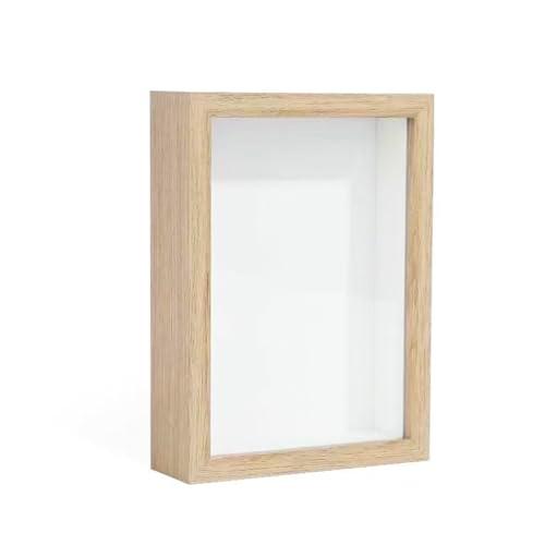 4x6 Shadow Box Frame Display Case, Display Case Box for Memorabilia, Medal, Wedding Memories, Crafts, Tickets, Photos, Flowers, Blind Box, Doll (Burlywood)