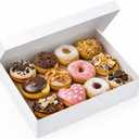 FC Meyer Bakery Boxes - Dozen Donut Box, Easy Pop-Up Design, Hold One Dozen Decorated Donuts, Muffins Or Pastries, Ideal for Sandwich Catering, Made In USA, Size 16 x 12 x 2.5 (Pack of 50)