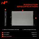 A-Premium Engine Coolant Radiator Assembly Compatible with Volkswagen Passat 2012 2013 2014 2.0L