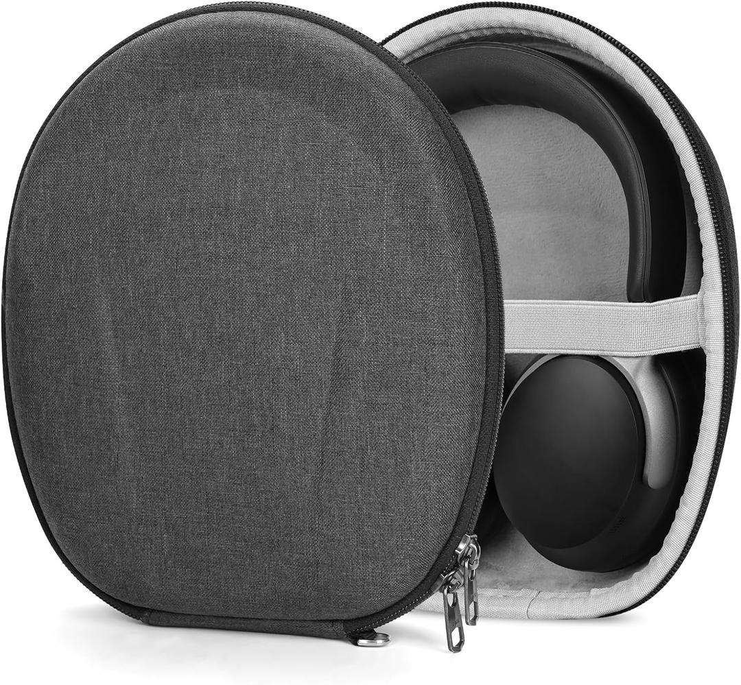 Geekria Shield Case Compatible with Bose QC Ultra II, QC, QC 45/35/25/15/SE/Ultra, Replacement Protective Hard Shell Travel Carrying Bag with Cable Storage (Grey)