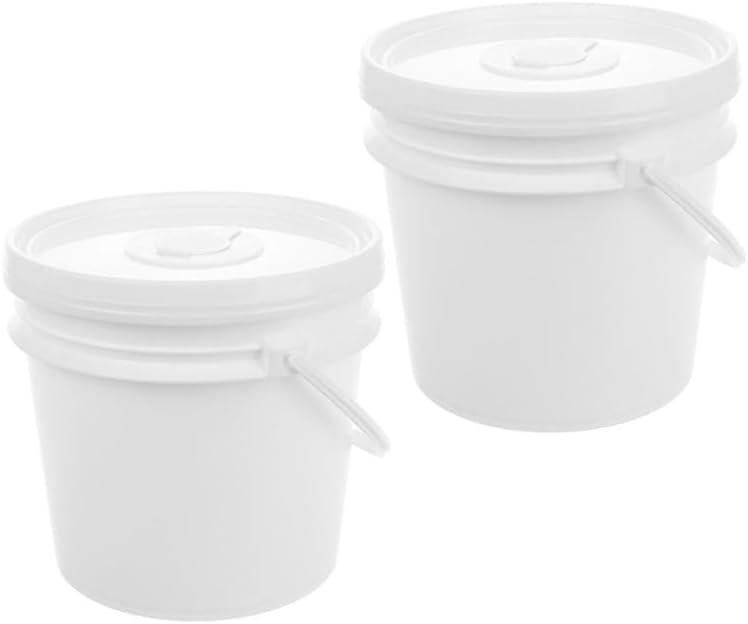 2pcs Food Grade Plastic Wipes Bucket with Lid Portable Baby Wipe Container Wet Towel Dispenser for Car Bathroom Kitchen for Gym Equipment and Home Use