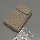 Crossbody Phone Purse for Women - Cute Small Bags Cellphone Wallet RFID Blocking with Strap Zipper and Card Slots (Gold)