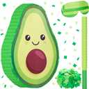 Sratte Avocado Piata Decorations - 16 x 11 x 3 Inch Fruit Avocado Piata with Stick for Gender Reveal, Baby Shower, Birthday Party, Fruit Theme Party Game Activity