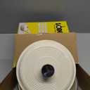 Lodge Essential Enamel Cast Iron Dutch Oven - Perfect for Bread Baking, Braising, Marinating & Slow Cooking - Features Moisture-Sealing Lid & Dual Handles - Kitchen Essentials - 6 Quarts - Oyster White