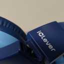 iClever BTH12 Kids Bluetooth Headphones,Colorful LED Lights Kids Headphones Wireless,74/85dBA Safe Volume,85H Playtime,Fast Charging,Bluetooth 5.2,Over Ear,Built-in Mic for iPad/Tablet/Airplane,Blue