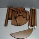 Solid Wood Cactus Coat Rack, Freestanding Coat Rack With 6 L-Shaped Hooks and 3 Adjustable Sizes, Coat Tree for Bedroom, Entryway, Livingroom, Coat Hanger Stand for Coats, Handbags (Walnut)