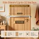 Door Security Bar for Inward-Opening Doors Up to 32 Inch