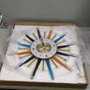 FIELDY Large Wall Clock 22 Inch Mid Century Wall Clocks Starburst Clock Non Ticking Battery Operated 3D Wall Clocks Home Dcor for Living Room, Kitchen, Dining Room, Bedroom (Normal)