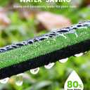 RAINPOINT Flat Soaker Hose 15FT for Garden, Drip Hose for Garden with Anodized Aircraft Aluminum Ends, Flexible & Lightweight Soaking Hose, Save 80% Water, Green