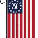 250 Years America Anniversary Garden Flag, Double-sided American flag Patriotic 4th of July Yard Sign for Outdoor Independence Day Decorations
