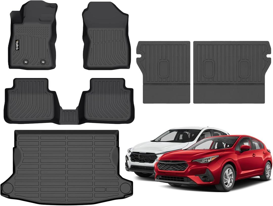 Floor Mats & Cargo Liner Backrest Mat for Subaru Crosstrek 2024 2025 & Impreza 2024 2025 All Weather Liners Custom Fit Subaru Crosstrek 2024 2025 & Impreza Waterproof Durable Accessories