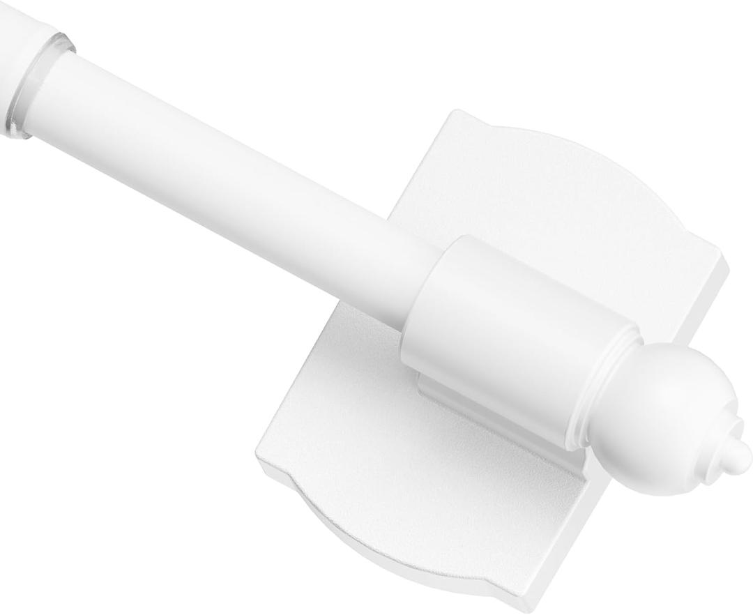 ENJOYBASICS 1 Pack Magnetic Curtain Rod, 16 to 28 Inches Adjustable Strong Magnet Bar for Door, Classroom Whiteboard, and Any Metal Space, No Drill Required, White