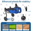 Dog Wheelchair for Back Legs - Lightweight Adjustable Rear Wheels Mobility Cart for Disabled & Senior Dogs, Hind Legs Support