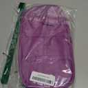 Car Sun Visor Organizer, Sunglass Holder and Storage Pocket, Card Cash Pouch with Multi-Pocket Net Zipper, Case Bag for License Pen Key, Auto Interior Accessories for Truck, SUV, Van (Purple)