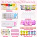 KONEUK 120 PCS Spa Party Supplies for Women, Spa Party Favors Include Face Masks Skincare, Hand Cream, Lip Balm, Under Eye Patches, Lip Mask and Foot Bath Bombs, Spa Birthday Sleepover Party Supplies