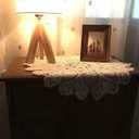 White Handmade Crochet Cotton Table Cloth Lace Doilies Round Lace Tablecloths 20 Inches.