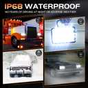 4x6 LED Headlights Approved Hi/Lo Sealed Beam Replacement H4651 H4652 H4656 H4666 H6545 Compatible with Kenworth T600 W900 T800 Truck P-eterbilt 379 S10 RV Freightliner