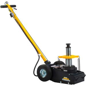 Omega 23227 Black 2-Stage Air/Hydraulic Axle Jack - 22/35 Ton Capacity