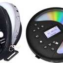 KLIM Discover + Portable CD Player Walkman with Long-Lasting Battery + SD Card, FM Transmitter, Bluetooth + Portable CD Player Case, Waterproof Portable CD Player Carrying Case