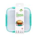 Sandwich Containers, Sandwich Containers for Lunch Boxes, Reusable Plastic Food Storage Sandwich Box with Lid, BPA Free, Microwave Safe, for Family Adults for Office 16.2 oz