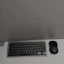 TECKNET Wireless Keyboard and Mouse Combo, Mini Cordless Computer Keyboard and Mouse Set 2.4GHz, Silent Adjustable 1600 DPI, Quiet Click, Lag-Free for Computer, Laptop, PC, Windows, Mac, Chrome OS(GS) (Black Gray)