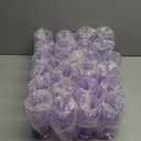 7OZ Plastic Glasses, Disposable Goblets Drinking Glasses Crystal Vintage Water Cups Unbreakable Champagne for Valentines Day, Wedding, Parties (24, Light Purple)