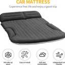 KMZ SUV Air Mattress Thickened and Double-Sided Flocking Travel Camping Bed with 2 Pillows & Electric Pump Dedicated Mobile Cushion Inflatable Bed for SUV Trunk and Rear Seat (Dark Gray), Full