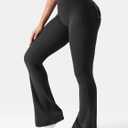 YEOREO CoreFlex Flare Leggings with Pockets for Women Scrunch Workout Leggings Butt Lifting Gym Yoga Pants (Black, XXL)