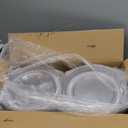 200 Pieces Cake Slice Plastic Containers with Lids 5 Inches Hinged Lid Cheese cake Container, for Home, Bakery and Cafe