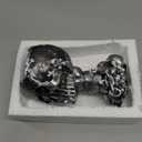 Skull Planter, Gothic Planters for Halloween Decorations Indoor/Outdoor Plants, Goth Flower Pots, Plant Pots, Skull Flower Pot, Plant Pot, Unique Vase with Drainage(Tall Black)