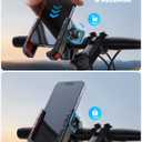 JOYROOM Motorcycle Bike Phone Mount Holder - Bicycle Handlebar Cell Phone Holder - Stroller Scooter Phone Clip for iPhone Samsung Galaxy 4.7''-7'' Smartphones