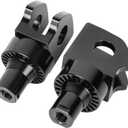Motorcycle Front Rider Floorboards Pedal Set Fits for Kawasaki Vulcan S EN650 2015-2025, Wide Foot Rest Pegs Motorbike Pedal Black