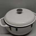Lodge Essential Enamel Cast Iron Dutch Oven - Perfect for Bread Baking, Braising, Marinating & Slow Cooking - Features Moisture-Sealing Lid & Dual Handles - Kitchen Essentials - 6 Quarts - Oyster White