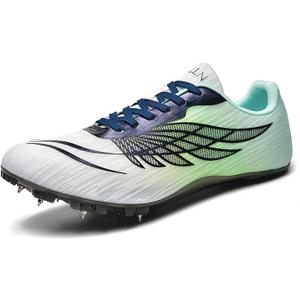 Track and Field Shoes for Men Women 8 Spikes Boys and Girls Kids Running Racing Shoes (Black) 38