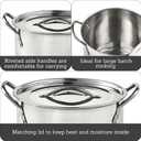IMUSA Stainless Steel Stock Pot with Lid, 20 Quart, Silver, 20.6 Quarts
