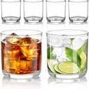 Kyraton Old Fashioned Whiskey Glasses Set of 6, PET Clear Plastic 11.5oz Heavy Duty Unbreakable Water Glasses Cup Tumbler Glassware for Beer, Milk, Scotch, Juice, Liquor Vodka, Bourbon, Cocktail.