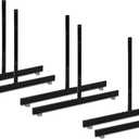 Only Garment Racks Black Gridwall T Base Rectangular Tube With Levelers (Economically Sold in a Set of 3 Pairs) Black Finish