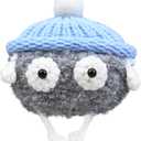 2 x Plush Case Cover Compatible with Bose Ultra Open (2024) Handmade Knitted Cartoon Creative Funny Cute Earbuds Headphone Cases (HuiS-XN+Sky Blue,for Bose Ultra Open (2024))