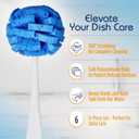 COMPAC HOME Dish Wand Kitchen Sponge | Effectively Clean China Dishes and Glassware | Unique Round Ball Shaped All-Around Cleaning Sponge | Gentle Flexible Brushes for Your Nice Dishes, 6 Count